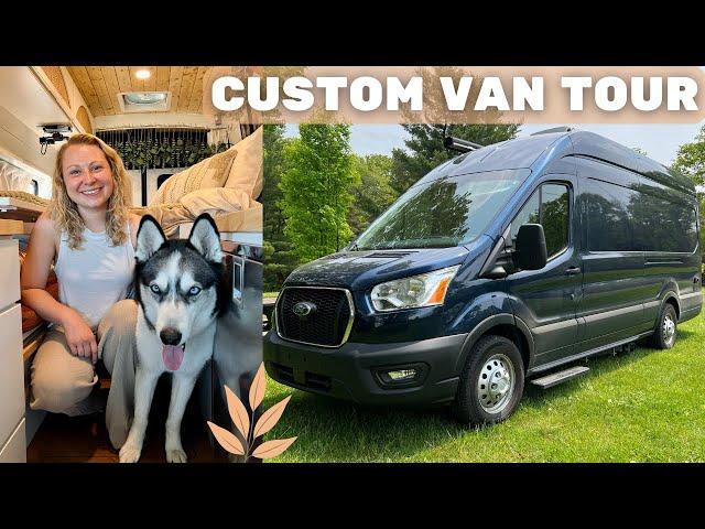 FULL TOUR of my NEW Ford Transit Camper Van!  Professional Van Conversion by Drifter Vans