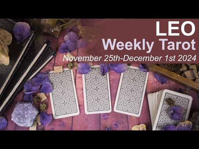 LEO WEEKLY TAROT READING "CHANGING LANES: RELEASE FROM STUCK ENERGY" November 25 - December 1 2024