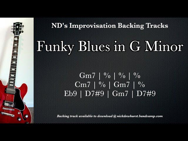 G Minor Funky Blues Backing Track