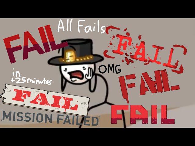 Henry Stickmin Collection | All Fails in +25 minutes + Green screen Fails | TheИick