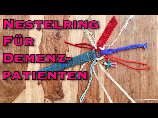 Upcycling Idee Nestelring für Demenzpatient aus Altkleidern basteln nähen Alzheimer Beschäftigung