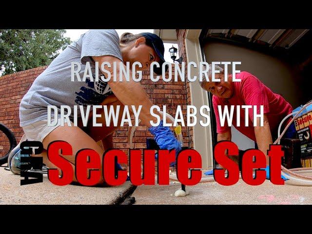 Raising Concrete Driveway Slabs with Secure Set