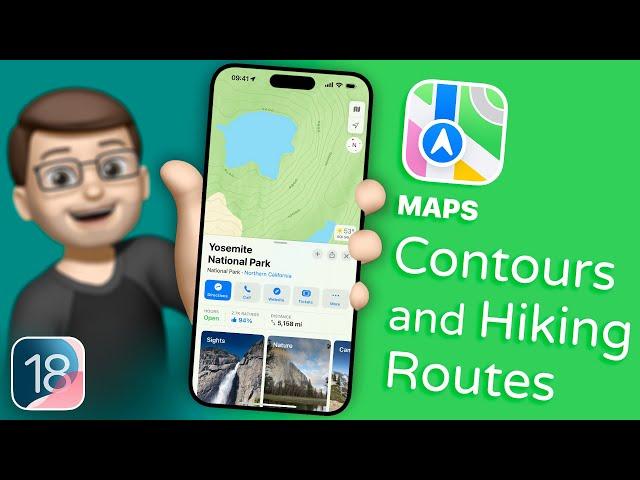 Topographic Maps and Hiking Routes in Maps on iOS 18