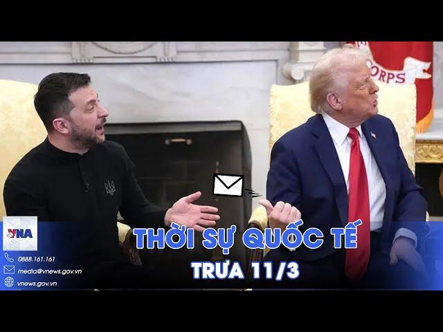 Thời sự Quốc tế trưa 11/3.Ông Zelensky gửi thư xin lỗi ông Trump; Syria kết thúc xung đột - VNA