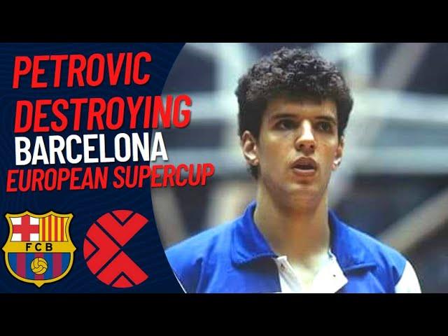 DRAZEN PETROVIC 47 pts VS Barcelona 1987 - European SuperCup