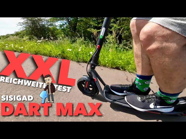 Überraschend ENTTÄUSCHEND  - XXL Reichweitentest des Sisigad DART MAX E-Scooters   48 KM ?? Ha ha