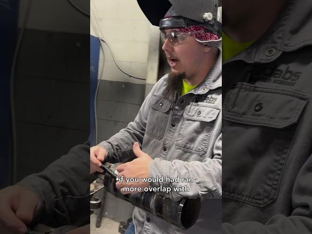 Talking to a student about his 5G TIG weld! 