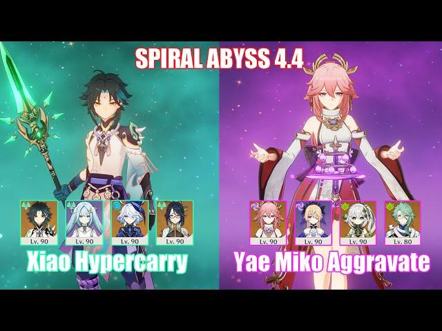 C0 Xiao Xianyun Hypercarry & C0 Yae Miko Aggravate | Spiral Abyss 4.4 | Genshin Impact