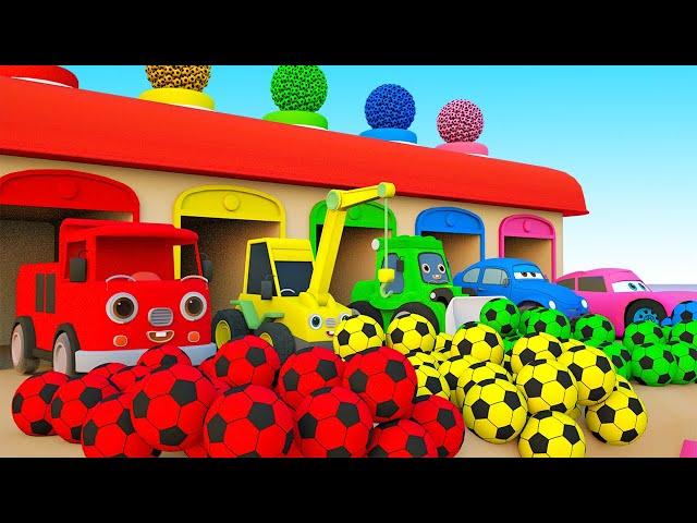 Baby Shark - Baby songs cute baby car color pipe soccer ball pool play - Nursery Rhymes & Kids Song