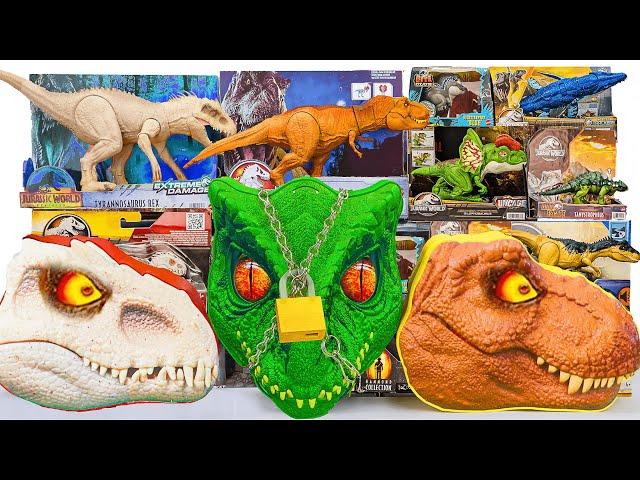 Jurassic World Unboxing Review ASMR | Dinosaur Mystery Box Lock ,Indominus Rex ,T-Rex ,Dilophosaurus