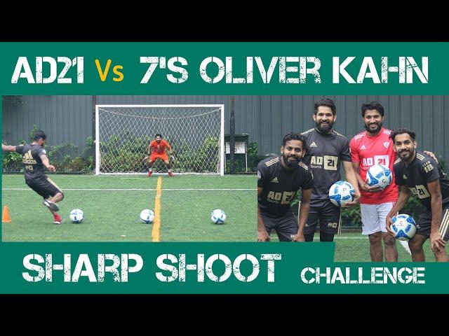 Amazing 3 Balls Sharp Shoot Challenge with Oliver Kahn of 7's Football | Anshid Khan Vs AD21