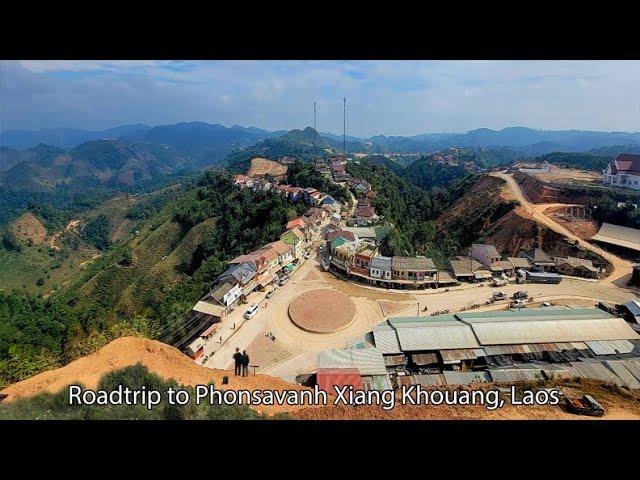 The Road to Phonsavan (Part 5)-Travel film 2022 (stop at SALA PHOU KHOUN) Vientiane, Laos