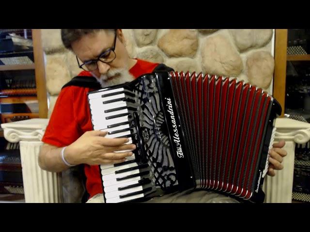 2953 - Black Alessandrini Piano Accordion LMM 34 72 $2999