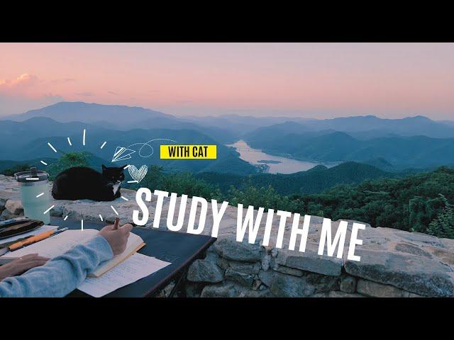 2-hour Study With Me: Pomodoro(50-10), Rural Korean Village At Sunset, ASMR On The Countryside