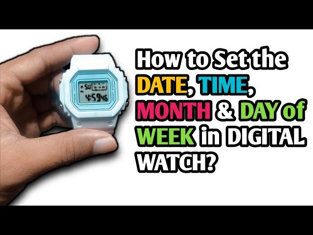 How to Set the Date and Time in Digital Watch | 4 Buttons | Hakie TV