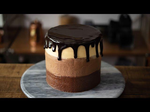 How to make Chocolate & caramel Ombre cake