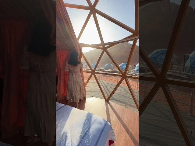 Waking up in Mars  #wadirum #jordan #shorts #short #aicha #glamping #dessert #redsand #unique