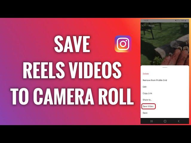 How To Save Instagram Reels Videos Into A Camera Roll