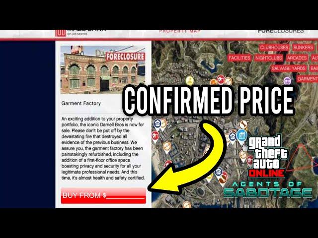 NEW Garment Factory Business PRICE CONFIRMED, Garage Space & More! (GTA 5 Agents Of Sabotage Update)