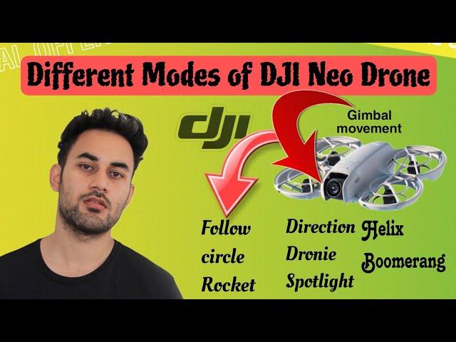 DJI Neo : All 8 Modes Explained (With & Without Phone) | Gimbal Axis Movement | Portrait Mode #dji