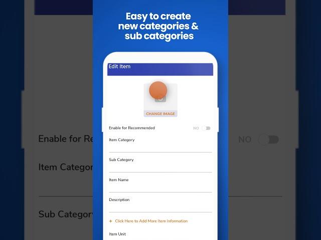 Add your items in easy steps