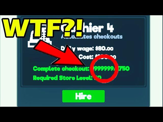 MAX CASHIERS in 2 MINUTES GLITCH.. Infinite CHECK OUT! | Supermarket Simulator Unlimited Cashier