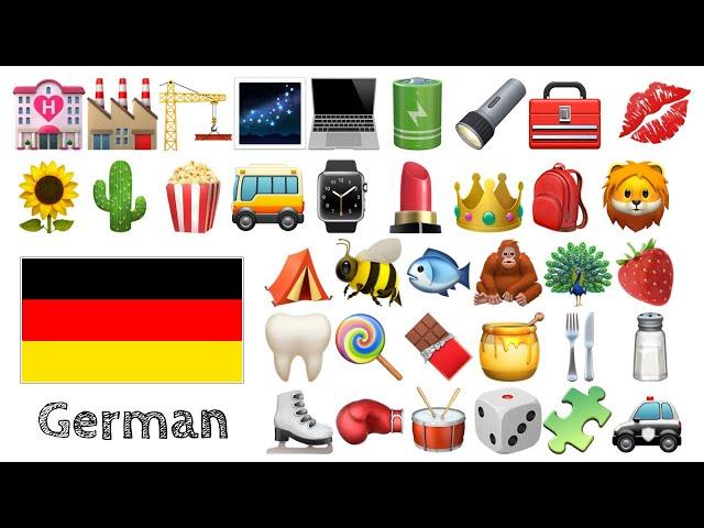 Learn 400 words - German with Emoji -  ⌚️