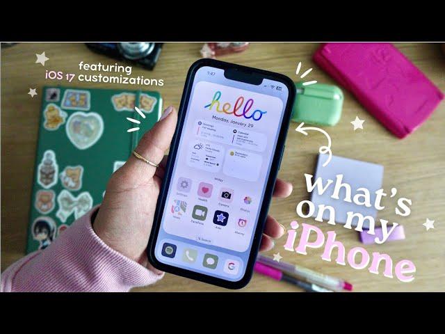 My AESTHETIC and FUNCTIONAL iPhone setup  | the best iOS 17 widgets and customizations
