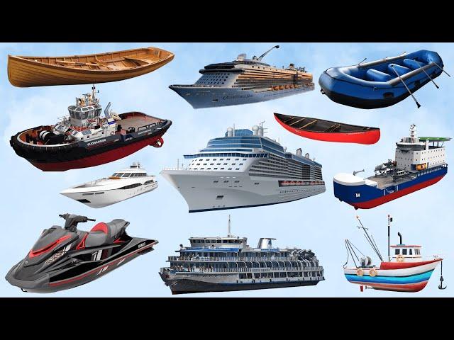 Water transport for kids | Water transportation videos for toddlers | Water Transportation Names