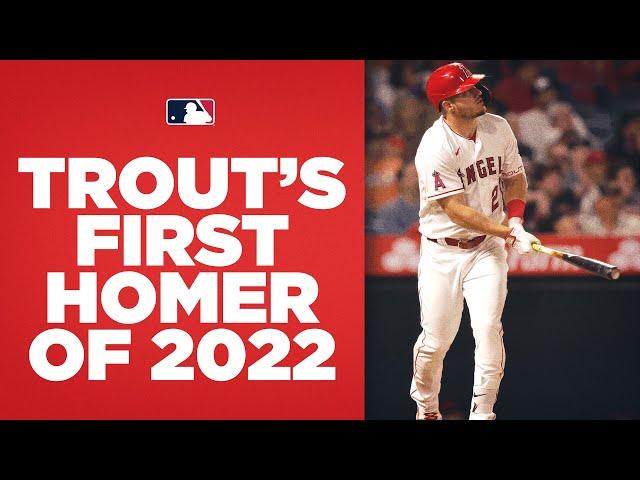 Mike Trout homers are back! His first HR of 2022 goes 445 feet! 