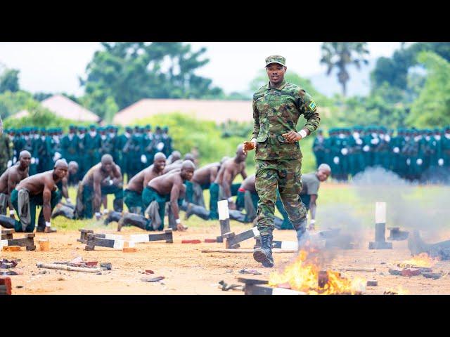 Central African Republic army recruits trained by RDF demonstrate skill at arms & body fitness