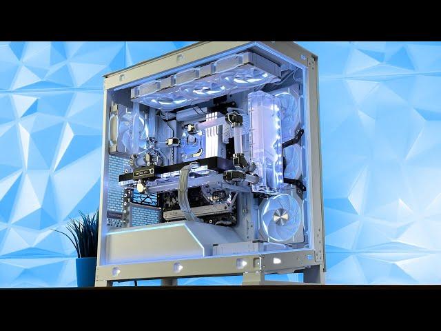 WHITE WATERCOOLED DREAM PC BUILD - PHANTEKS NV5 | R9 7900X3D | RTX 4080 | 128GB KINGSTON