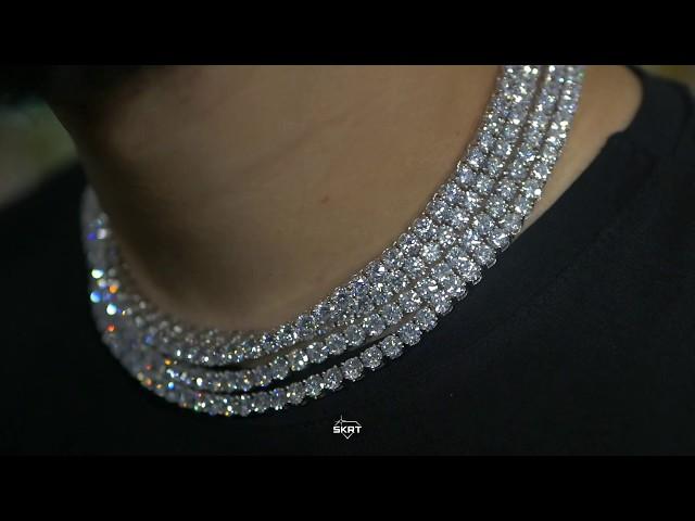 5mm White Gold Tennis Chain - Iced Out Jewelry -  SKRT®