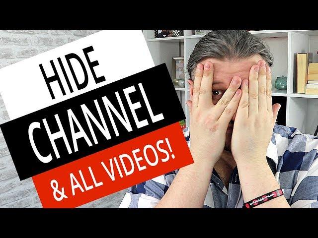 How To Make Your Youtube Channel Hidden/Private (Remove All Videos From Search)