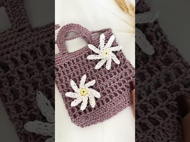 Şipşak papatya yapımı #hasırçanta #çantayapımı #challenge #hanmade #crochet