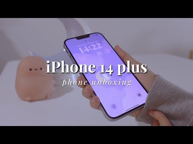 Unboxing iPhone 14 Plus Purple + Accessories (Aesthetic) |  Camera, Gaming