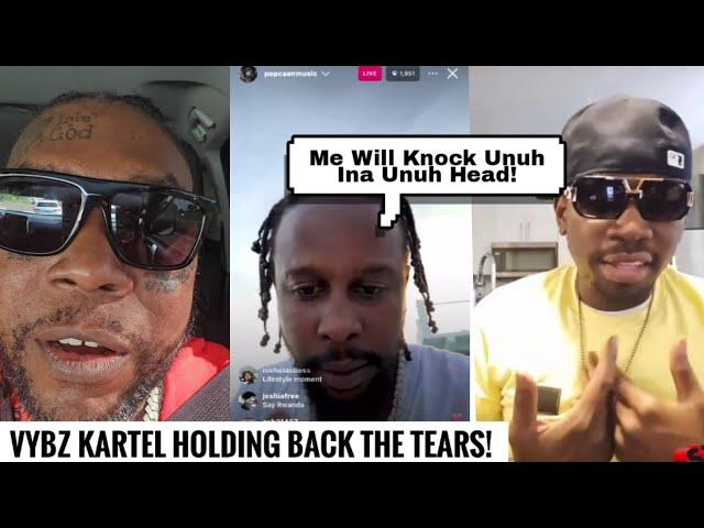 Popcaan HEAD CHIP On Live! Vybz Kartel Holding Back Tears!  Foota Hype ATTACK Romeich Say Him A Fish