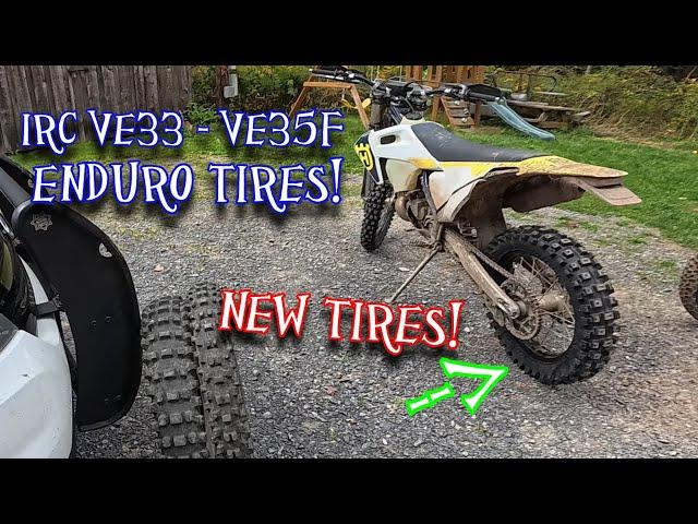 New IRC tires on the 2 stroke Husqvarna te150! - IRC VE33 Enduro - IRC VE35F