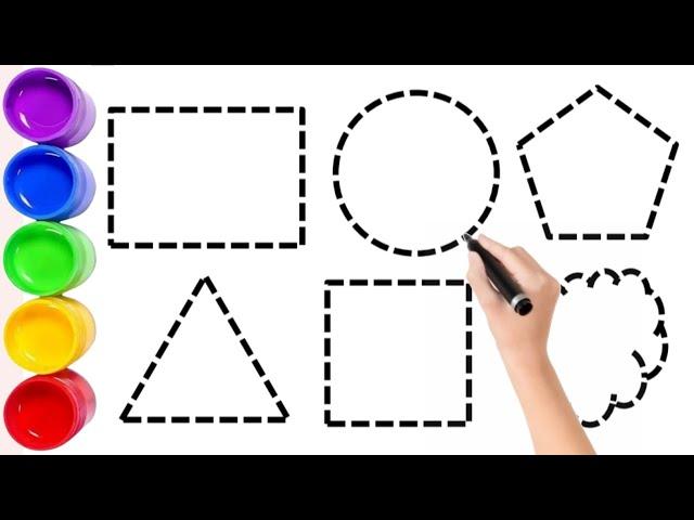 easy Shape Drawing vegetables for kids fun rhyme for kids| Hickory Dickory Dock-4| Ball, Doughnut