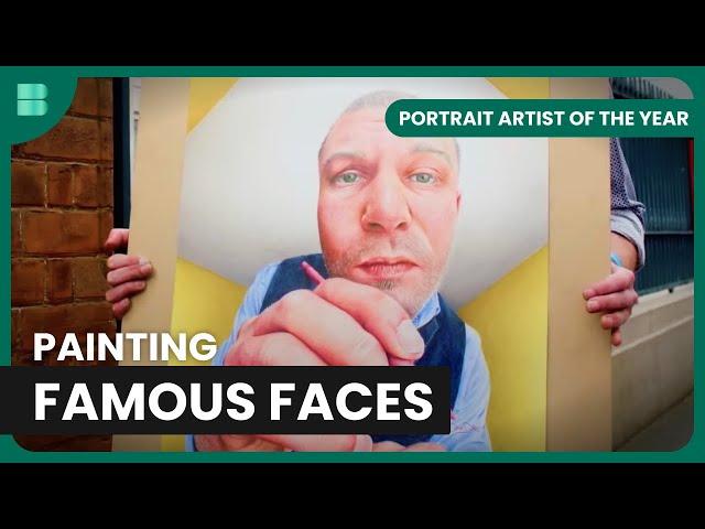 Attempting to Capture Famous Faces - Portrait Artist of the Year - Art Documentary