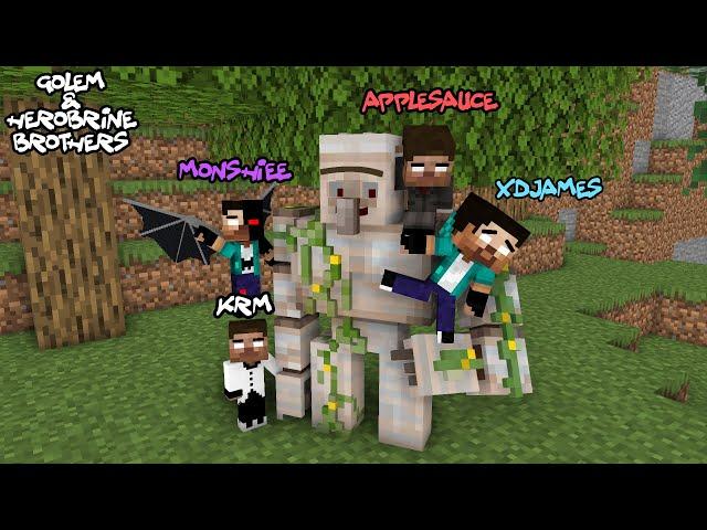 HEROBRINE BROTHERS & GOLEM LIFE MONSTER SCHOOL - SAD STORY