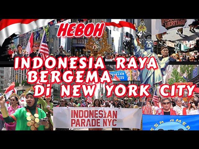 ANTUSIAS WARGA INDONESIA BERPAWAI Dİ JANTUNG KOTA NEW YORK AMERIKA SERIKAT.