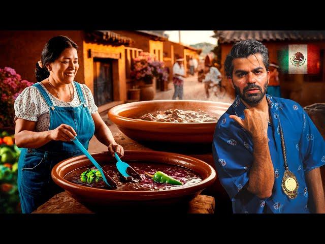 Street Food in Mexico: The MOST MYSTERIOUS Dish in a Remote Village! (Mole Negro) 