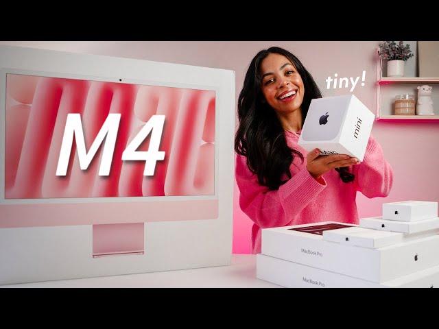 M4 Mac mini is so cute! (unboxing the ENTIRE M4 Mac lineup)