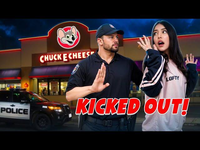 Spending 24 HOURS AT CHUCK E CHEESE  | eslis