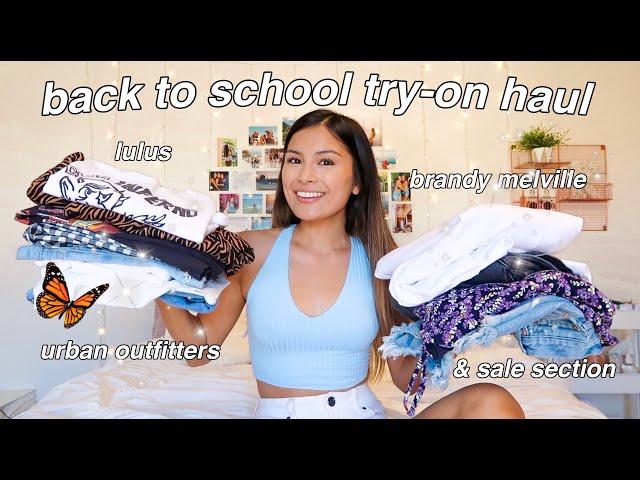 BACK TO SCHOOL TRY-ON HAUL (brandy melville, urban outfitters, lulus)