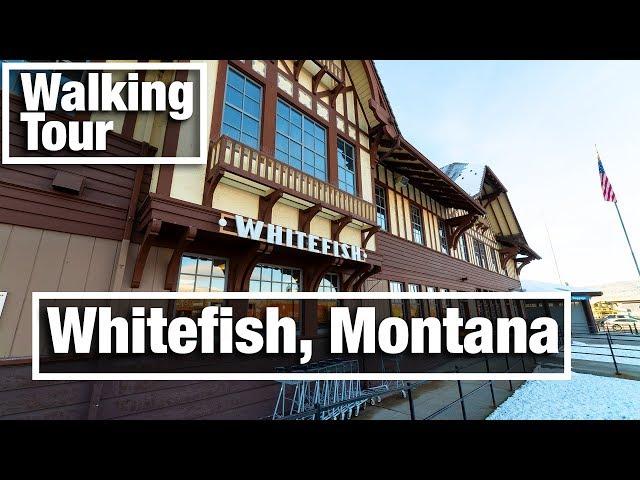 4K City Walks: Whitefish Montana virtual treadmill walking tour