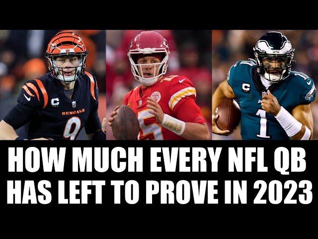 HOW MUCH EVERY NFL QB HAS LEFT TO PROVE IN 2023