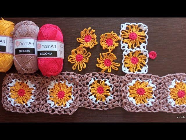Летний кардиган квадратным мотивом крючком 1 часть