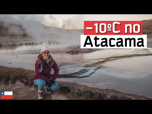 PEGAMOS O MAIOR FRIO DA VIDA NO ATACAMA! -10ºC nos Geysers del Tatio + Termas de Puritama #4